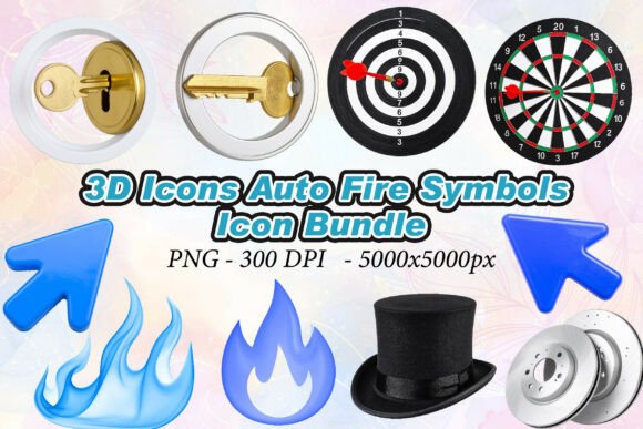 3D Icons Auto Fire Symbols: Elevating Design with Precision and Vibrancy
