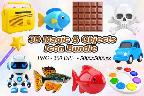 3D Magic Objects: High-Res Icons