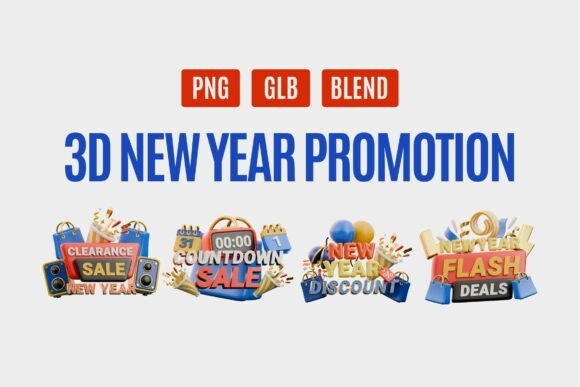 3D New Year Promotion Set 03: A Design Guide