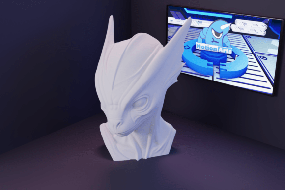 Alien Head: A Bold 3D Model for Sci-Fi Creators