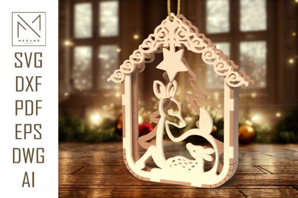 Celebrating Nature and Togetherness: The Art of the Deer Family Christmas Ornament SVG