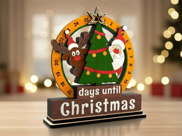 Christmas Countdown Calendar Laser Cut Guide