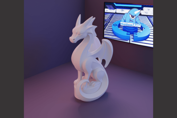 Dragon Statue: A Bold 3D Design for Creative Projects