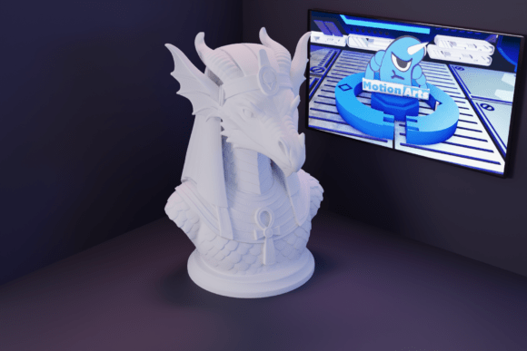 Egyptian Dragon 3D Model: Myth Meets Print