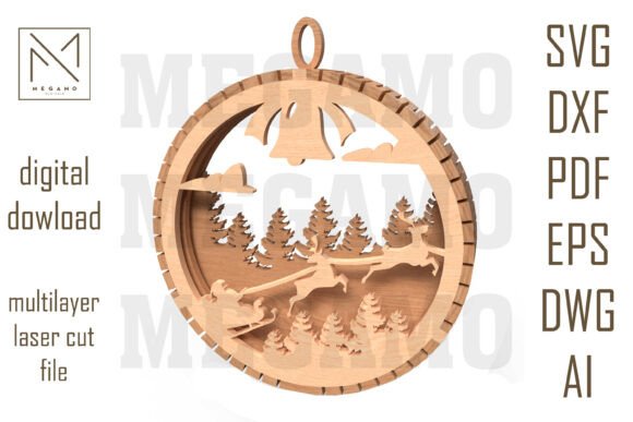 Elevate Holiday Design with Santa Sleigh SVG