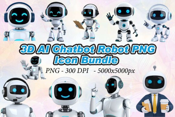 Elevate Your Digital Presence with High-Resolution 3D AI Chatbot Robot PNG Assets