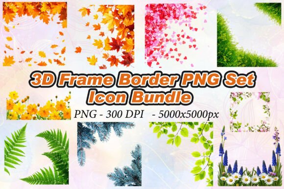 Elevate Your Visual Identity with High-Resolution 3D Frame Border PNG Sets and Icon Collections