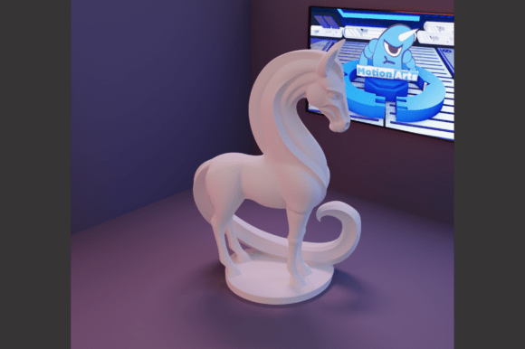 Horse Statue: 3D Design Asset