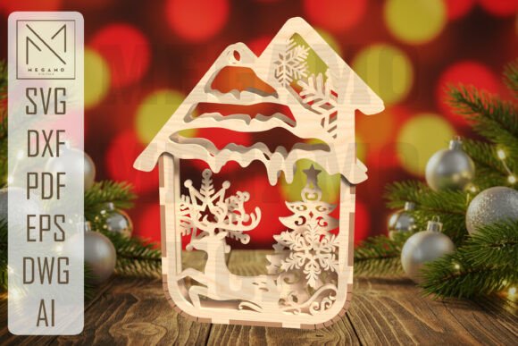Reindeer House Ornament SVG Design Guide
