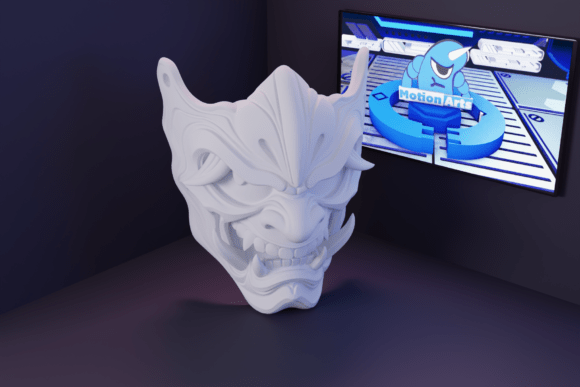 Samurai Cartoon Mask: Bringing Japanese Tradition to Life with 3D Printing