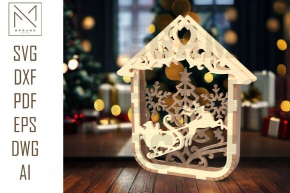 Santa Sleigh Ride Ornament SVG Guide