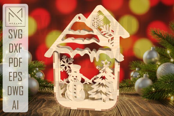 Snowman House Ornament SVG: A Guide to Multilayer Laser Cut Designs